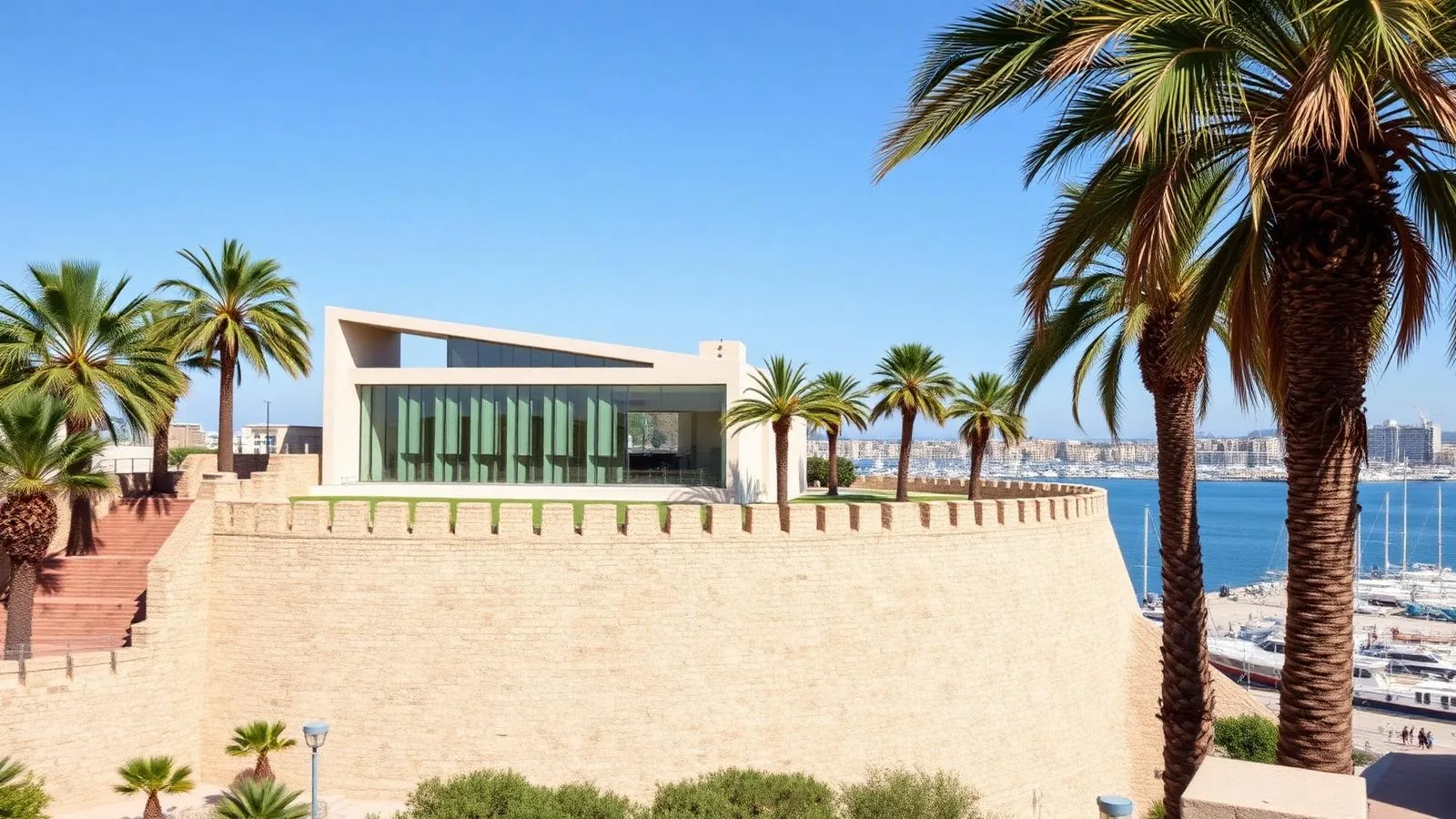 Museum Es Baluard in den historischen Bastionsmauern von Palma de Mallorca.