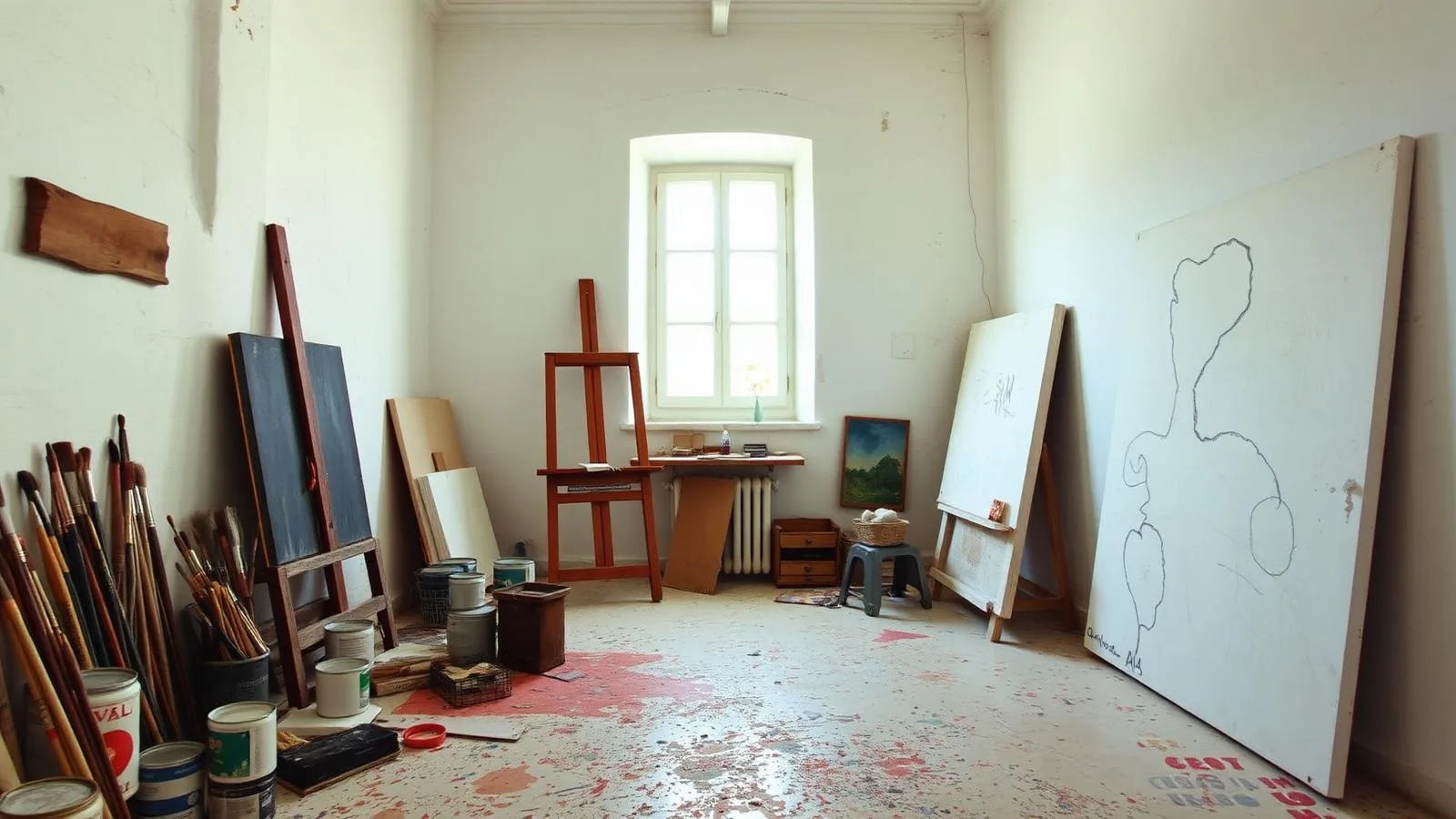 Joan Mirós Original-Atelier Taller Sert in der Fundació Miró in Palma de Mallorca.