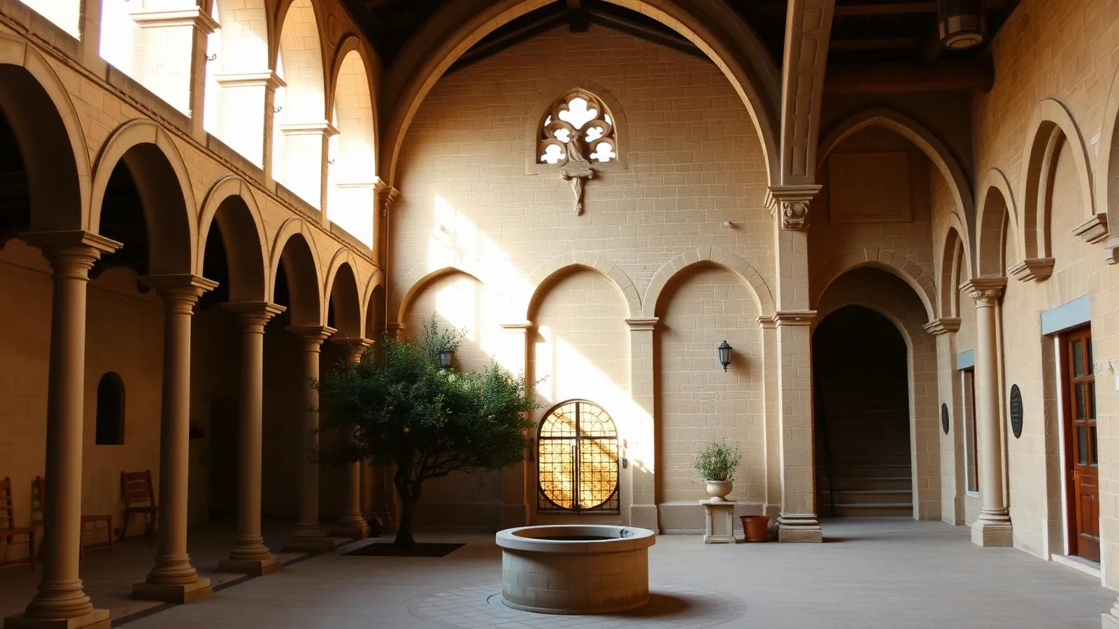 Gotischer Kreuzgang der Basílica de Sant Francesc in Palma de Mallorca.