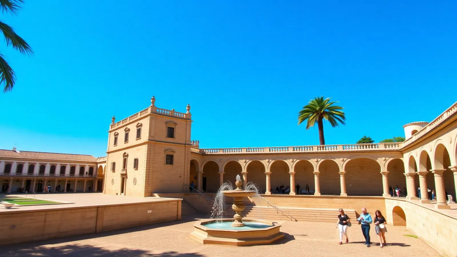 Nachgebaute spanische Architektur im Pueblo Español in Palma de Mallorca.